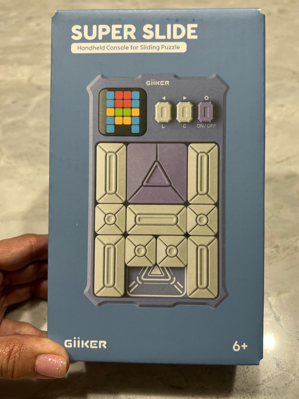 Super Slide Handheld Puzzle Game - Blue